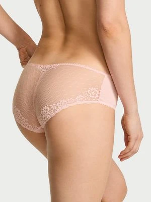 Victoria's Secret Majtki bawełniane z siateczką z tyłu Heart Lace Hiphugger