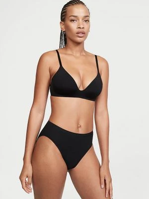 Victoria' Secret Majtki figi z wysoko wyciętymi nogawkami High-Leg Brief Victoria's Secret Czarny