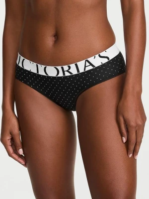 Victoria's Secret Majtki z logo Cool Hiphugger Czarny