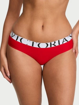 Victoria's Secret Majtki z logo Cool Hiphugger Czerwony