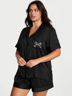 Victoria's Secret Piżama satynowa błyszcząca z szortami Glazed Satin