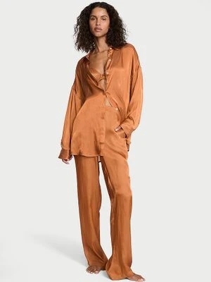 Victoria's Secret Piżama satynowa prześwitująca Luxe Sheer