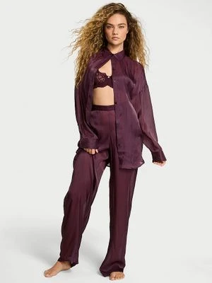 Victoria's Secret Piżama satynowa prześwitująca Luxe Sheer