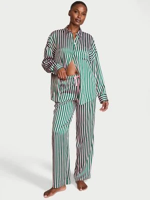 Victoria's Secret Piżama satynowa z długimi rękawami Signature Oversized