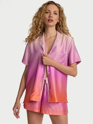 Victoria's Secret Piżama satynowa z krótkimi rękawami Glazed Ombre