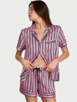 Victoria's Secret Piżama satynowa z szortami Signature Paski
