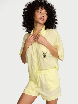 Victoria's Secret Piżama z bawełny i modalu - bluzka i szorty