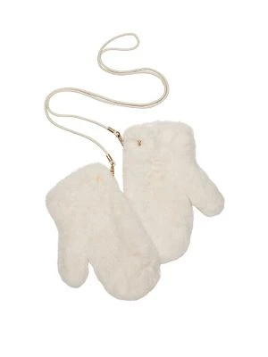 Victoria's Secret Rękawiczki ze sztucznego futerka (ze sznureczkiem)