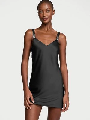 Victoria's Secret Satynowa koszulka nocna z błyszczącymi ramiączkami Shine Strap Satin Slip