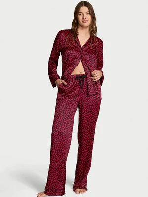 Victoria's Secret Satynowa piżama z długimi rękawami