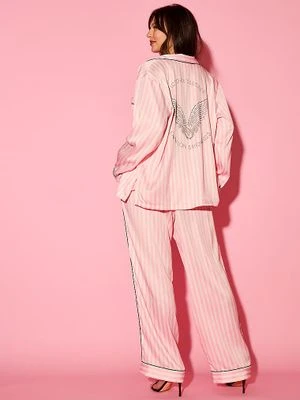 Victoria's Secret Satynowa piżama z długimi rękawami VSFS 2025