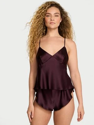 Victoria's Secret Satynowy zestaw do spania Cami Set