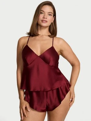 Victoria's Secret Satynowy zestaw do spania Cami Set