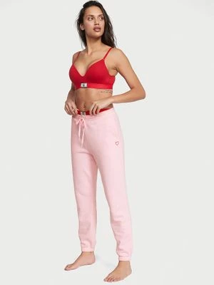 Victoria's Secret Spodnie dresowe bawełniane Fleece Gym Pants