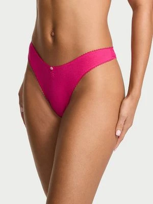 Victoria's Secret Stringi bawełniane z siateczką z tyłu Heart Lace