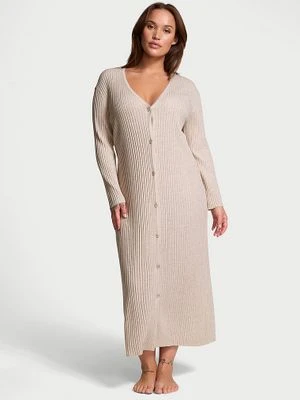 Victoria's Secret Sukienka dzianinowa maxi Luxe Creme Knit