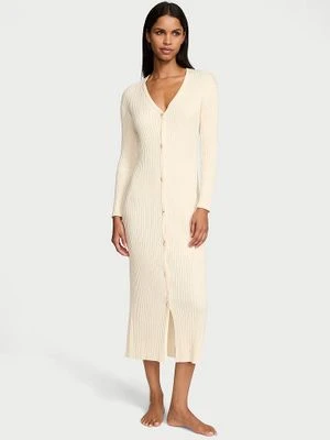 Victoria's Secret Sukienka dzianinowa maxi Luxe Creme Knit