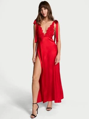 Victoria's Secret Suknia satynowa maxi Tied-with-a-Bow