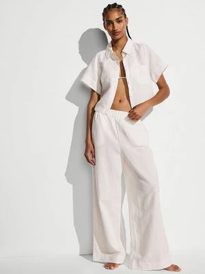 Victoria' Secret Swim Spodnie lniane na plażę Beachwear Victoria's Secret Biały