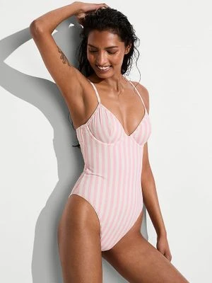 Victoria's Secret Swim Strój kąpielowy jednoczęściowy Essential Heritage Stripe Balconette