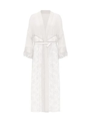 Victoria's Secret Szlafrok długi maxi z koronką Sheer Rose