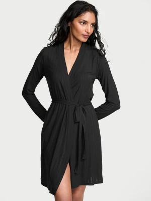 Victoria's Secret Szlafrok z modalu SoSoft Ultra-Fine Czarny