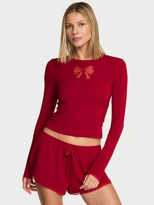 Zdjęcie produktu Victoria's Secret Zestaw do spania z modalu - bluzka i szorty Bow