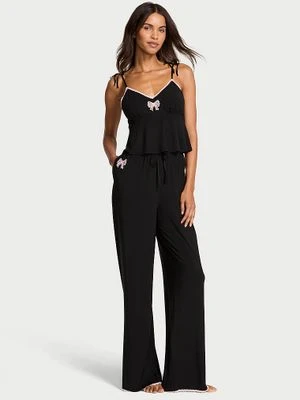 Victoria's Secret Zestaw do spania z modalu - top i szerokie spodnie Bow