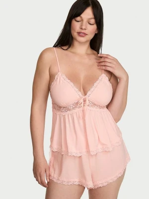 Victoria's Secret Zestaw do spania z modalu - top na ramiączkach i szorty SoSoft Różowy