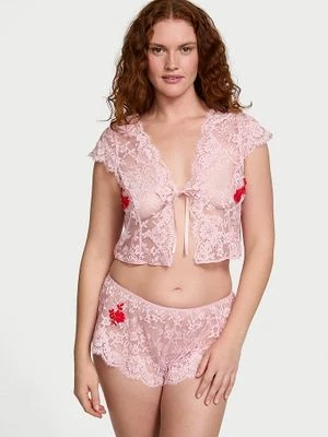 Victoria's Secret Zestaw z koronki - top i szorty Dare to Dream