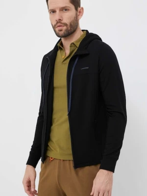Viking bluza sportowa Lonetree Bamboo kolor czarny z kapturem gładka 730/25/9444