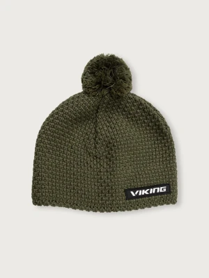 Viking czapka z pomponem z wełną Berg Gore-Tex zielony