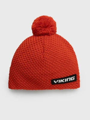 Viking czapka z pomponem z wełną Berg Gore-Tex czerwony