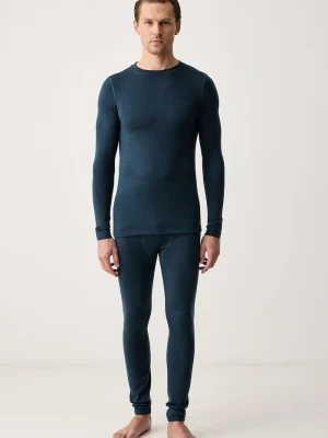 Viking komplet bielizny termoaktywnej męski z wełną merino Meriboo Set Merino granatowy