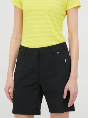 Viking szorty outdoorowe Expander damskie kolor czarny gładkie medium waist 800/24/2409