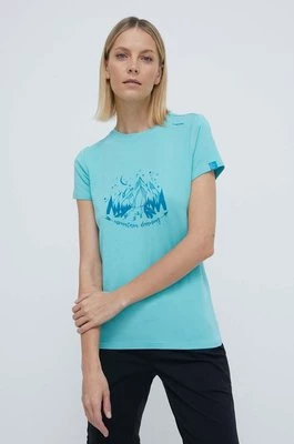 Viking t-shirt sportowy Lako Bamboo kolor turkusowy 500/22/5544