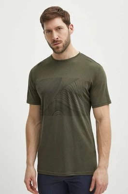 Viking t-shirt sportowy Morain kolor zielony z nadrukiem