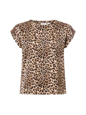 Vila Damska bluzka koszulowa - Viellette Kobiety Sztuczne włókno brązowy,