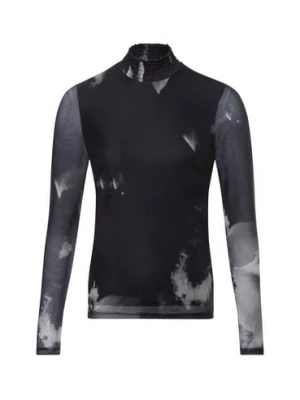 Vila Damska koszulka z długim rękawem - VIVolette Kobiety czarny wzorzysty,