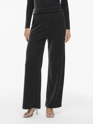 Vila Damskie spodnie materiałowe - Vieleinas Kobiety srebrny wzorzysty,