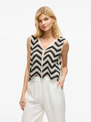Vila Kamizelka w kolorze biało-czarnym rozmiar: XL