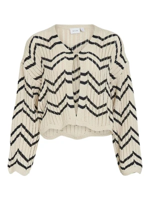 Vila Kardigan "Autra" w kolorze kremowo-czarnym rozmiar: S