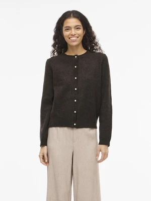 Vila Kardigan damski - VISalsa Kobiety brązowy marmurkowy,