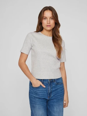 Vila Koszulka "Ola" w kolorze jasnoszarym rozmiar: M