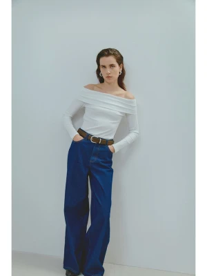 Vila Koszulka "Ommi" w kolorze kremowym rozmiar: S