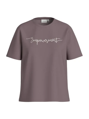 Vila Koszulka "Visybil" w kolorze brązowym rozmiar: L