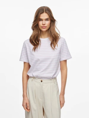 Vila Koszulka w kolorze biało-jasnoróżowym rozmiar: XS