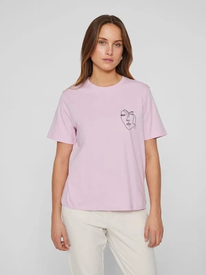 Vila Koszulka w kolorze jasnoróżowym rozmiar: S