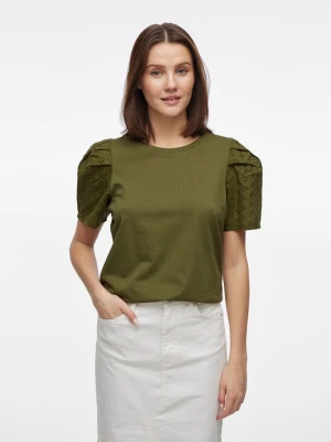 Vila Koszulka w kolorze khaki rozmiar: XS