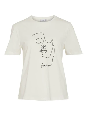 Vila Koszulka w kolorze kremowym rozmiar: L